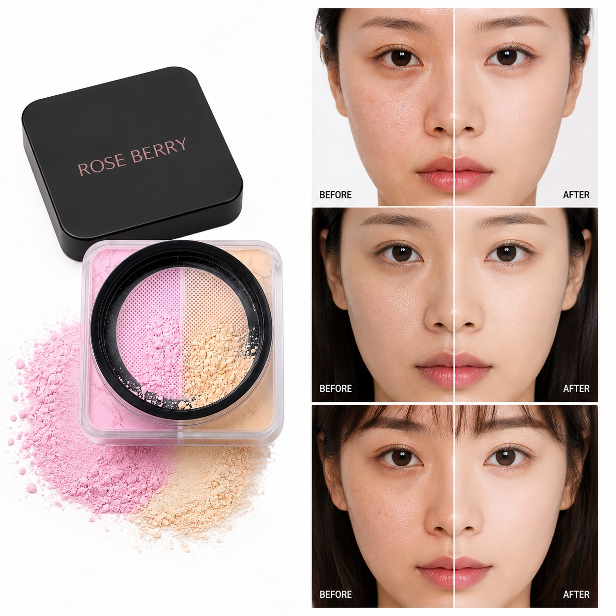 Rose Berry Easy Bake Duo Loose Powder - RBPL1337