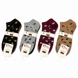 Printed Cotton Ankle Length Sports Socks - K-4-3 - 3 Pairs