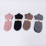 Solid Color Low Cut Ankle Socks 3 Pairs Set - K46