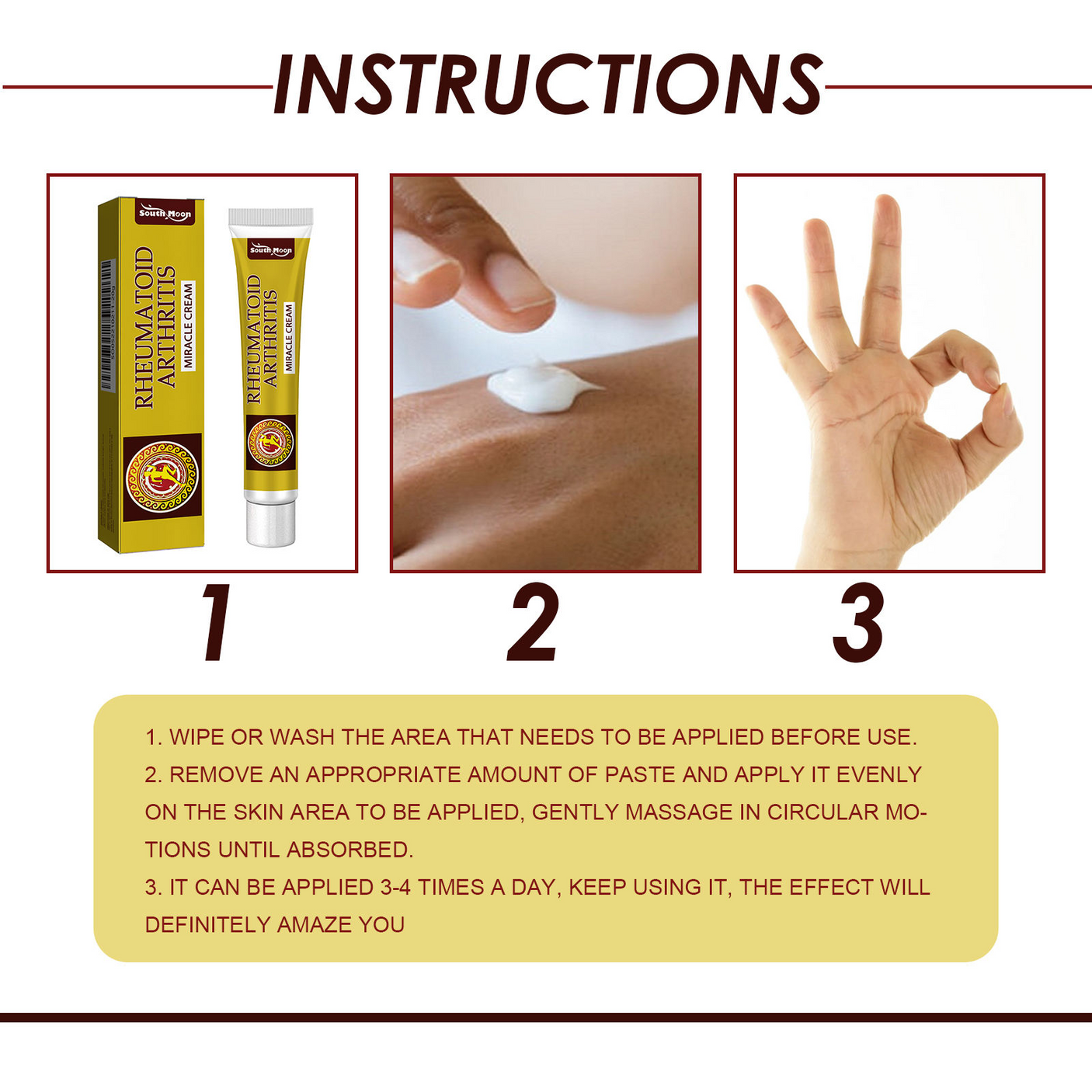 South Moon Joint Pain Relieves Rheumatoid Arthritis Miracle Cream - 20g