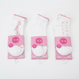 Embroidery Cotton Ankle Length Socks 3 Pairs Set - ALS3P02