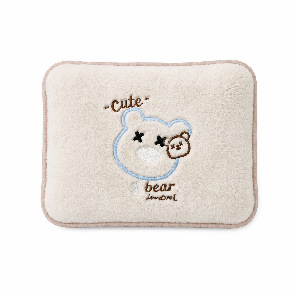 Cute Bear Embroidery Rechargeable Hot Water Bag