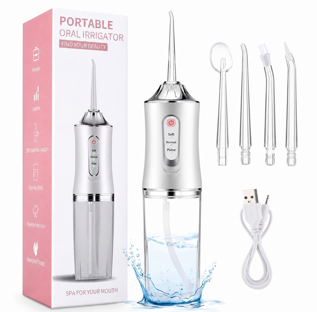 Portable Cordless Water Flosser (Oral Irrigator)