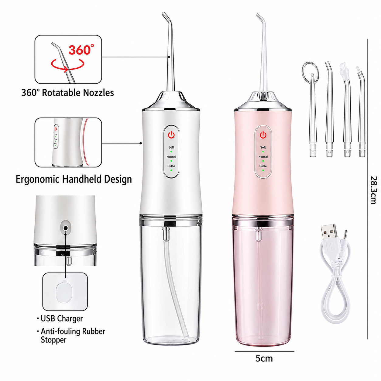 Portable Cordless Water Flosser (Oral Irrigator)