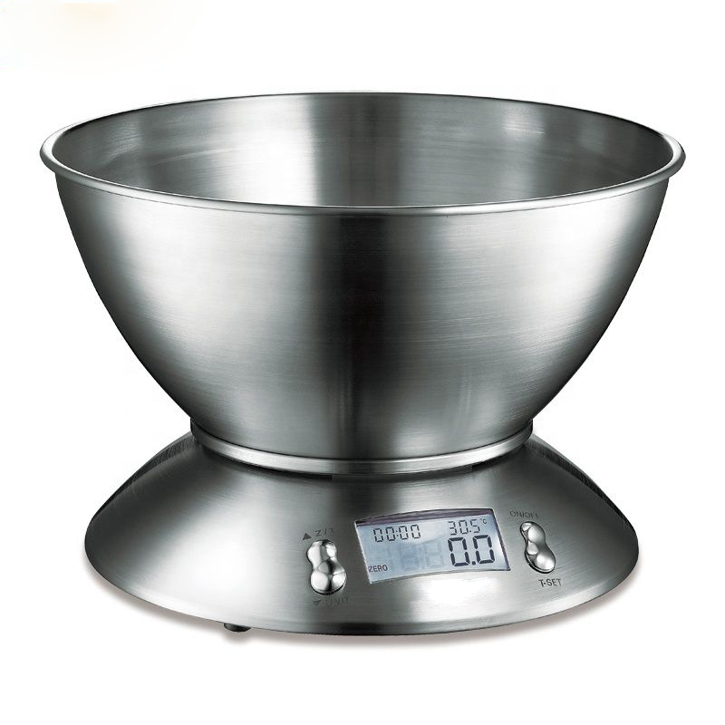 Digital Kitchen Weighing Scale with Stainless Steel Bowl