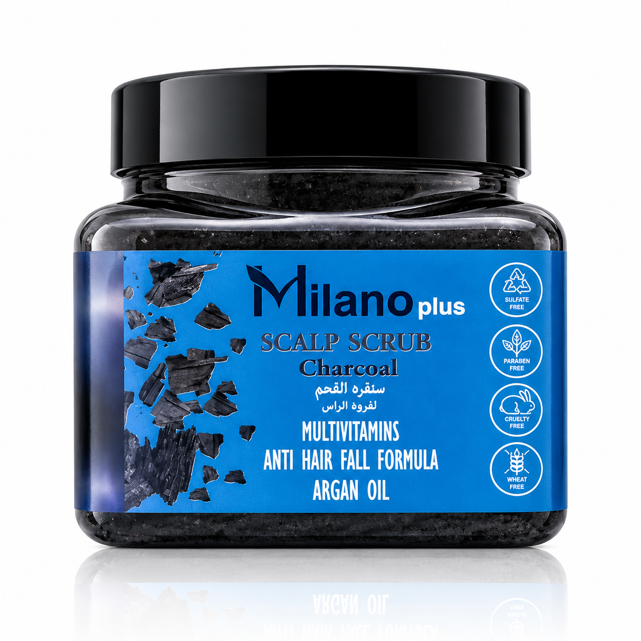Milano Plus Charcoal Scalp Scrub - 400ml