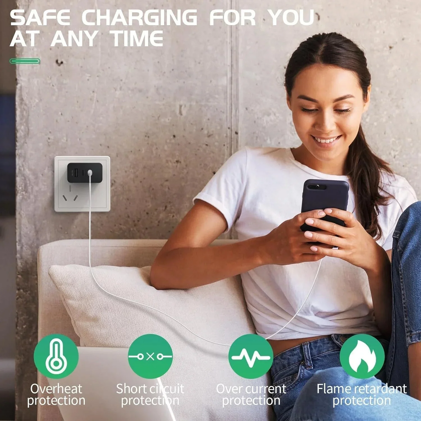 Trio Port 65W Fast Charging PD Power Adapter - EP-T6530