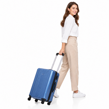 Horizon Luggage Bag 24 Inch Check-in Luggage Trolly Dark Blue -  BX-032