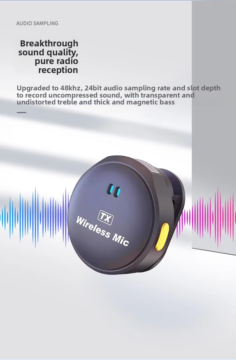 Dual Wireless 2.4G Microphone System with Charging Case