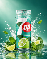 7up Lemon Mint Mojito Can - 250ml (Pack of 6)