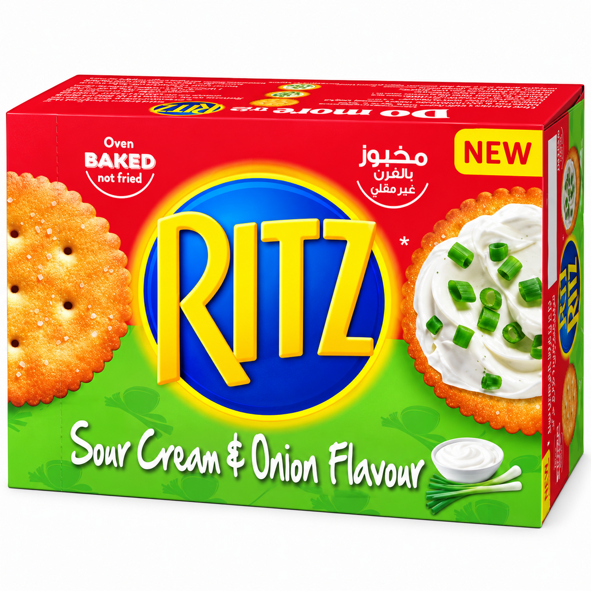 Ritz Sour Cream & Onion Flavour Baked Biscuits - 12 x 39.6g