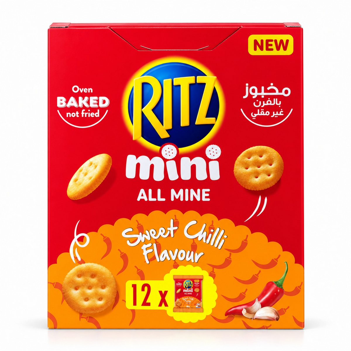 Ritz Mini Sweet Chilli Flavour Baked Biscuits - 12 x 25g
