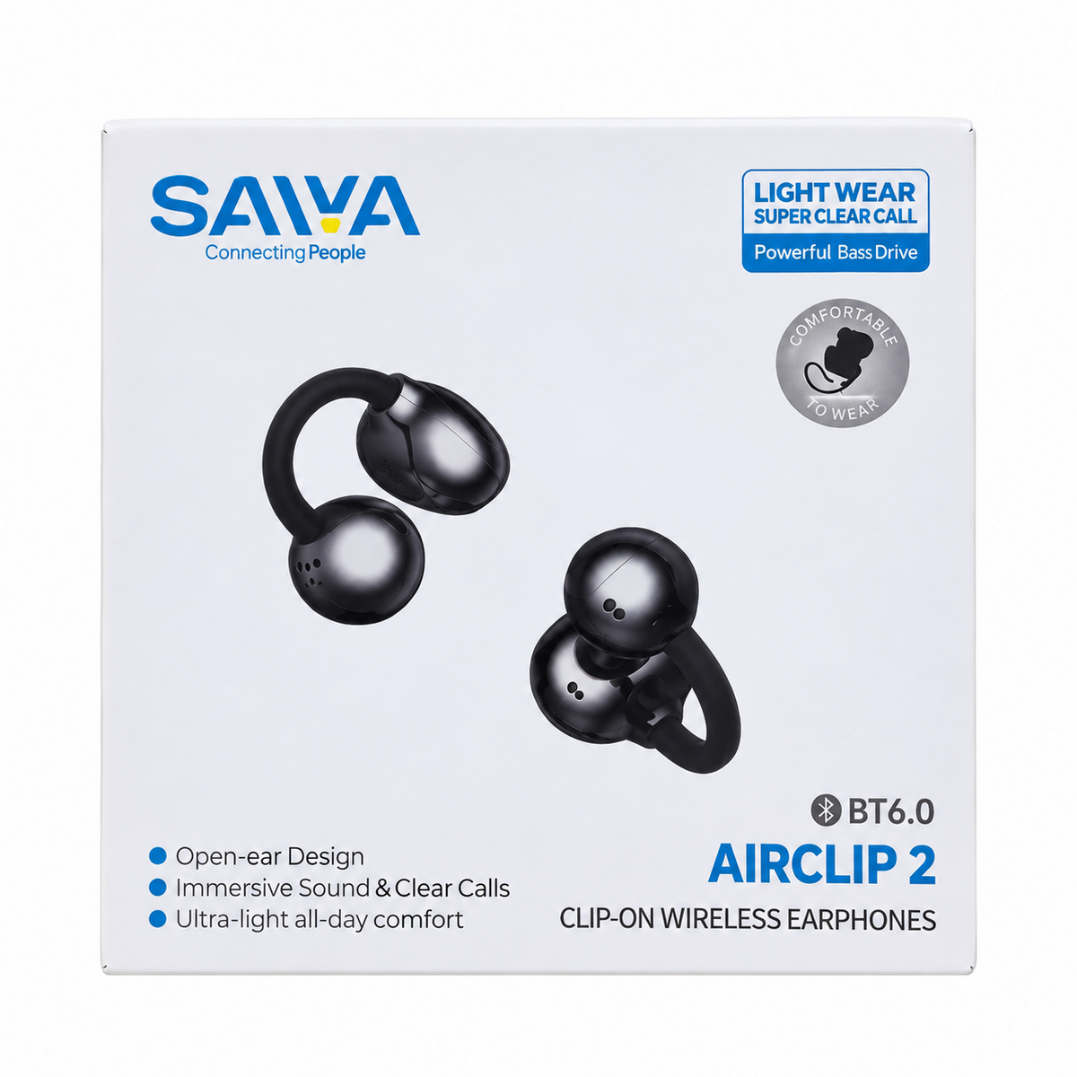 Saiya Bluetooth Clip On Wireless Earphones - AirClip 2