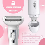 Kemei 5-in-1 Rechargeable Women's Electric Shaver - KM275