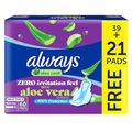 Always Aloe Cool Zero Irritation Feel Maxi Thick Long Pads - 60 Pads
