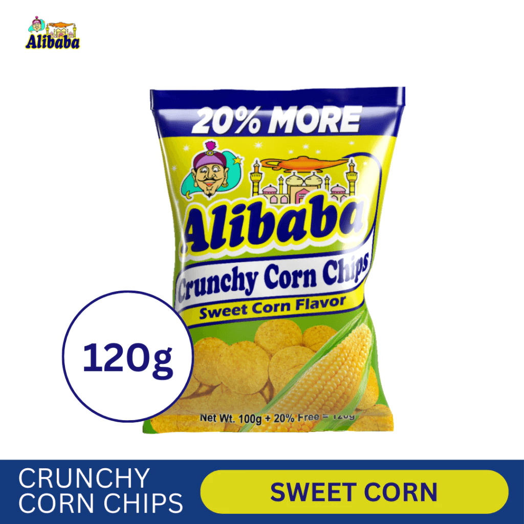 Alibaba Crunchy Corn Chips Sweet Corn Flavor - 120g