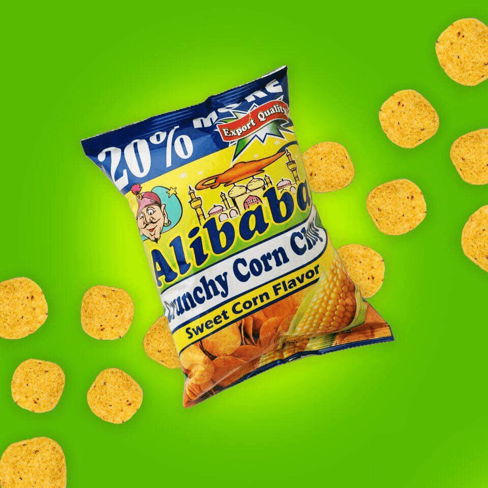 Alibaba Crunchy Corn Chips Sweet Corn Flavor - 120g