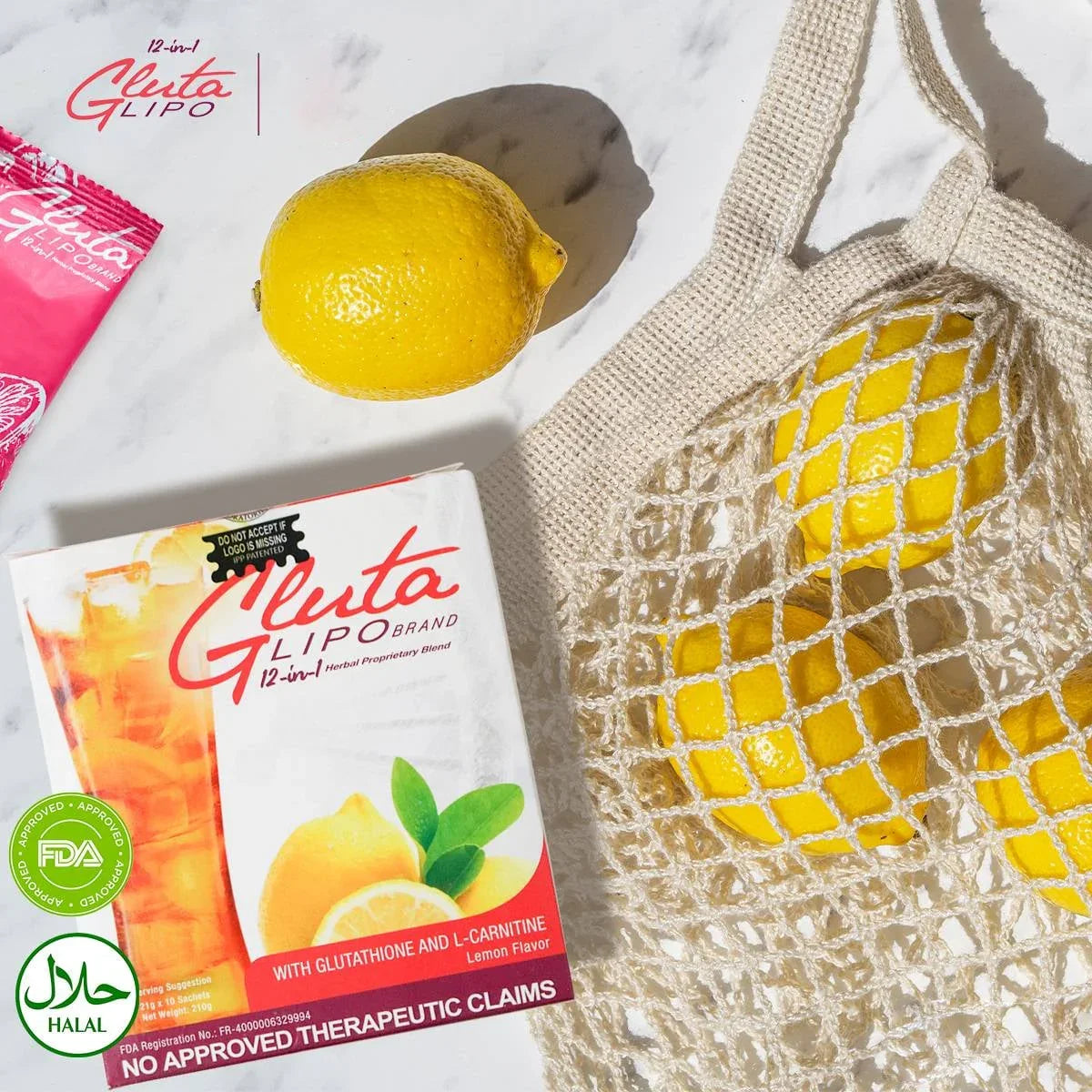 Gluta Lipo Herbal Lemon Flavor Drink - 210g