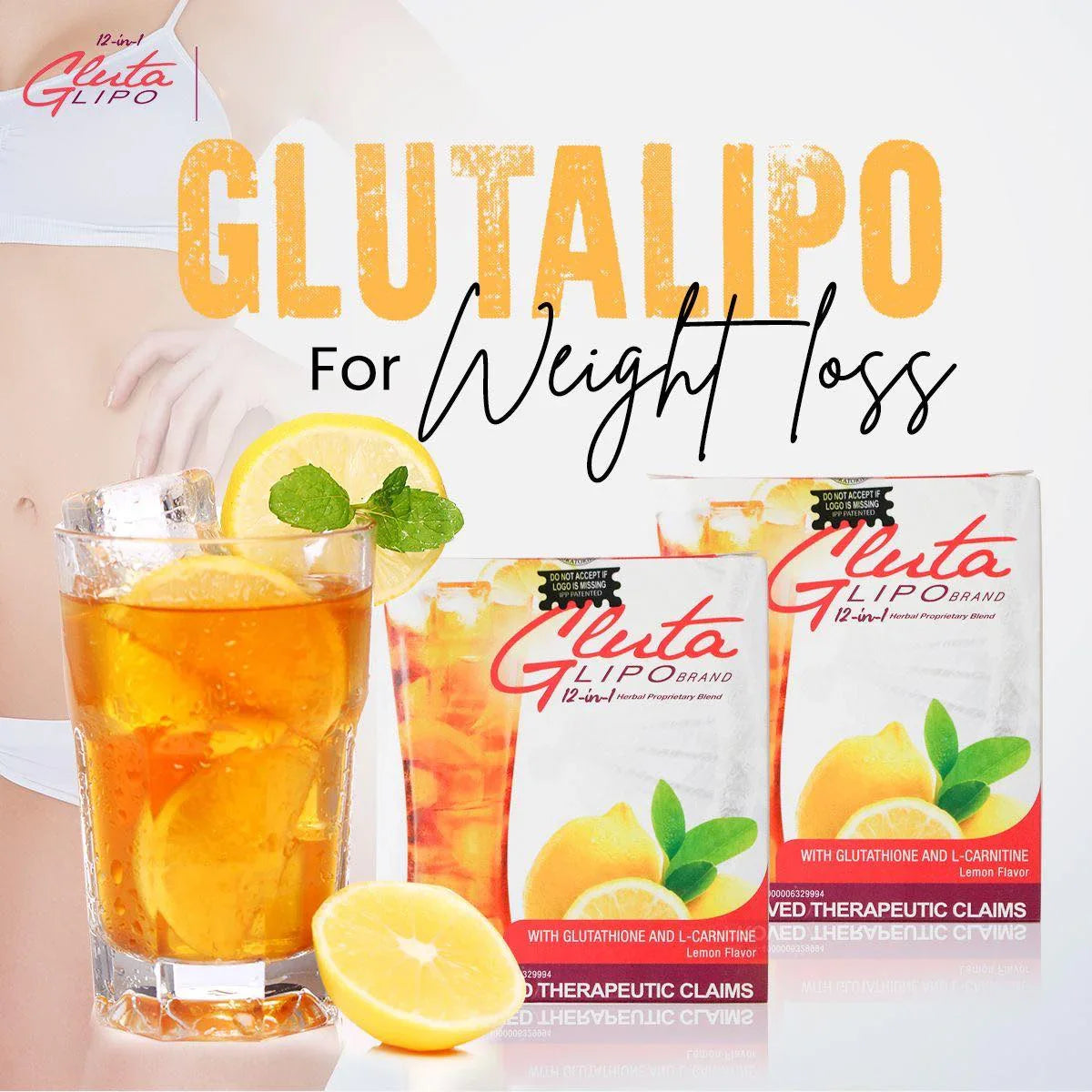Gluta Lipo Herbal Lemon Flavor Drink - 210g