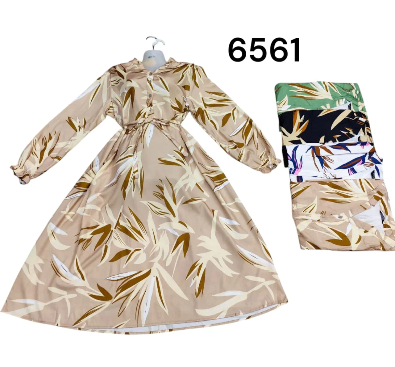 Mierdan Womens Casual Puffy Long Sleeve Dress - 6561