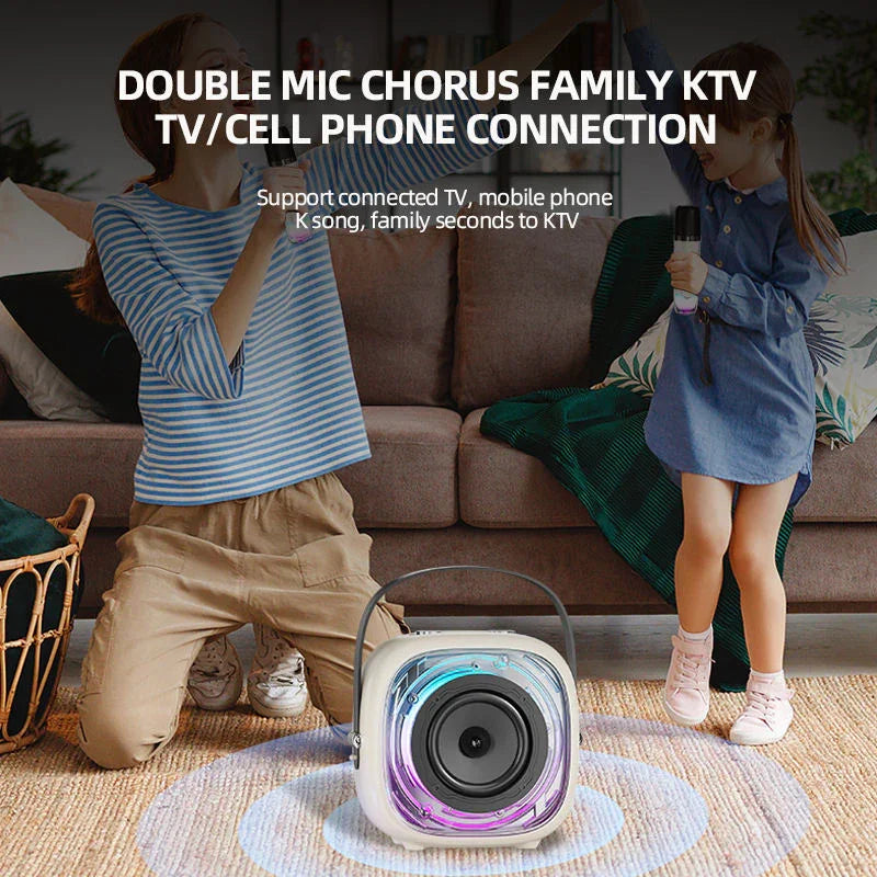 Multimedia Portable Karaoke Speaker With Two Microphone - K29