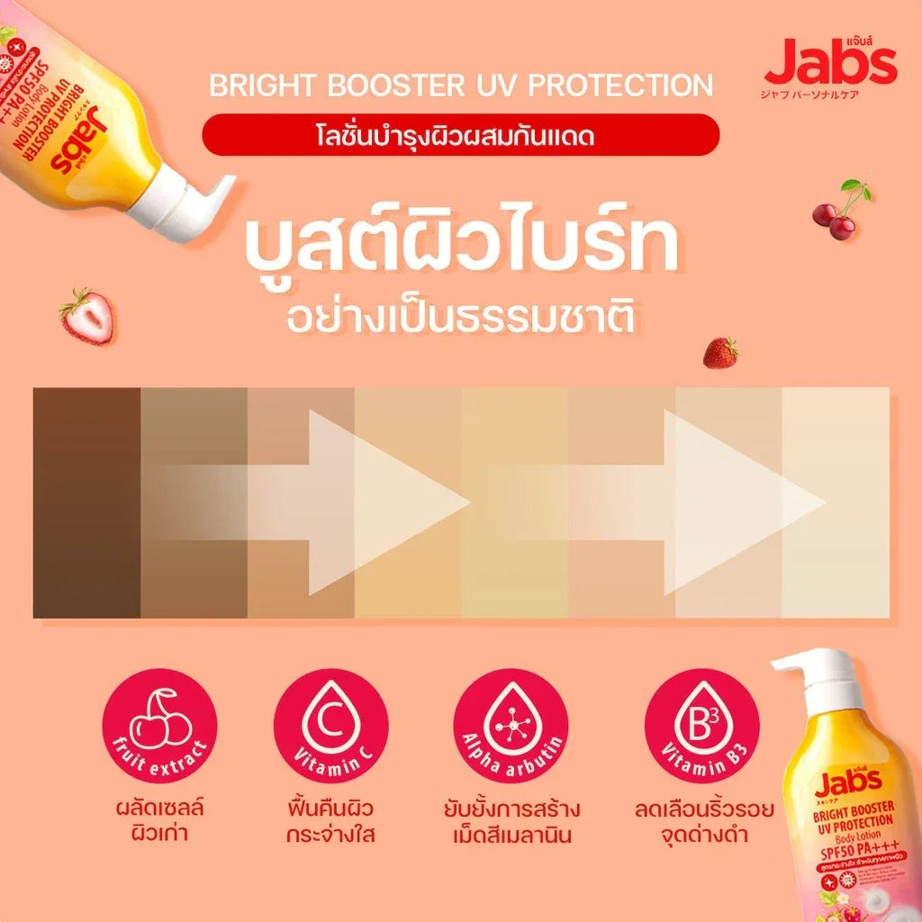 Jabs Bright Booster UV Protection Thailand Body Lotion SPF50 PA+++ - 450ml