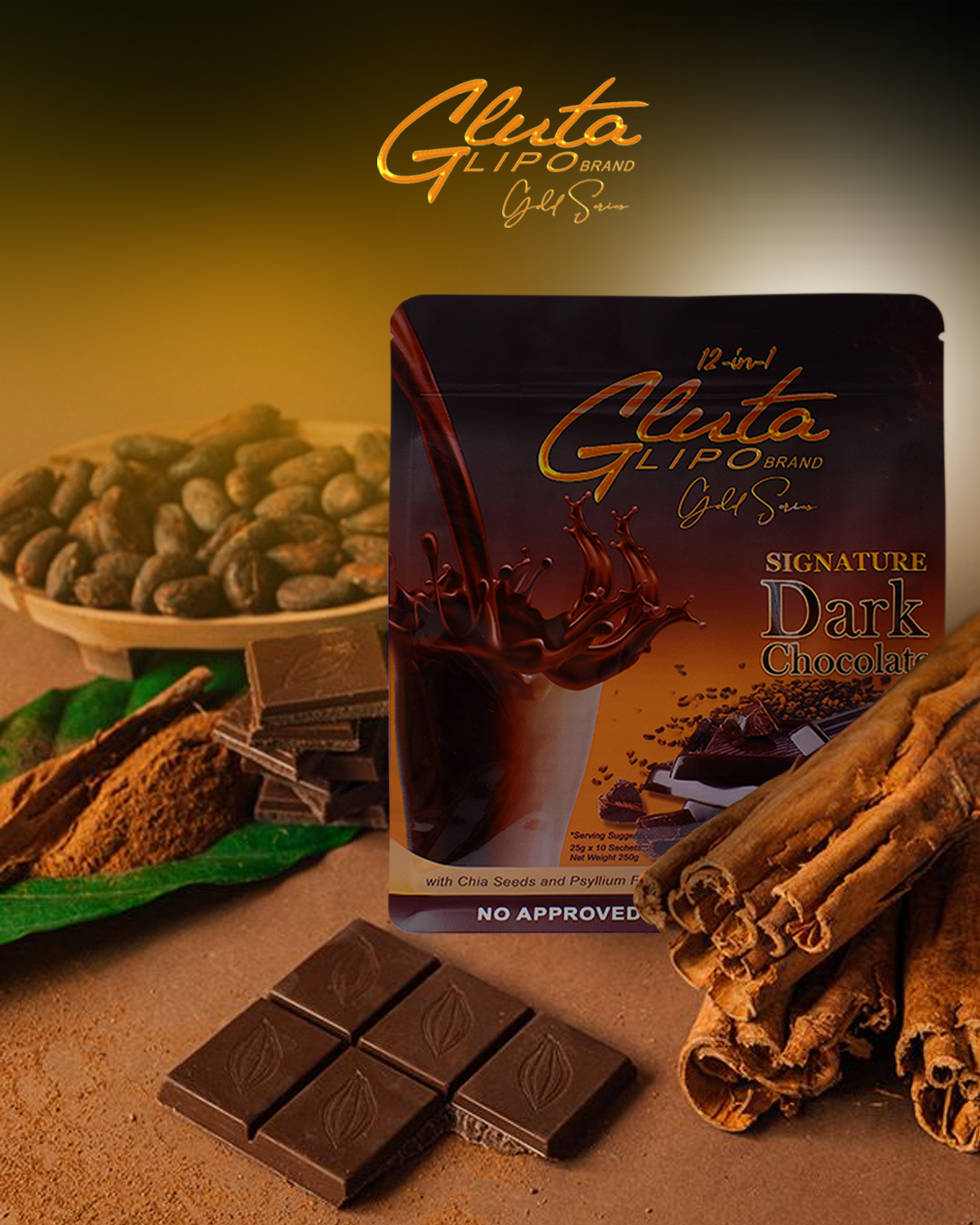 Gluta Lipo Signature Dark Chocolate Drink - 250g