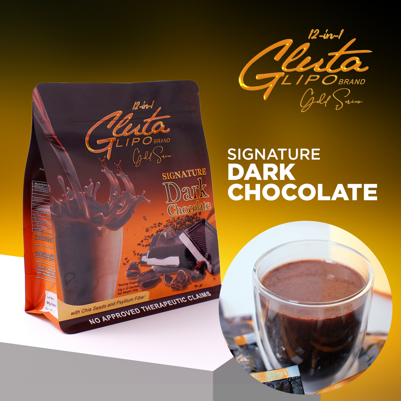 Gluta Lipo Signature Dark Chocolate Drink - 250g