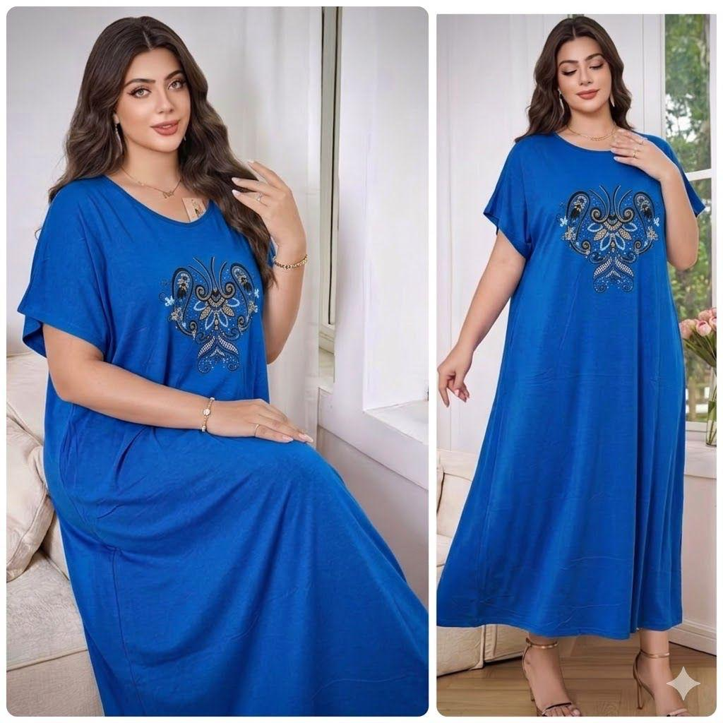 Elegant Embroidered Plus Size Maxi Dress - 6822#