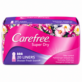 Carefree Super Dry 20 Liners Shower Fresh Scent