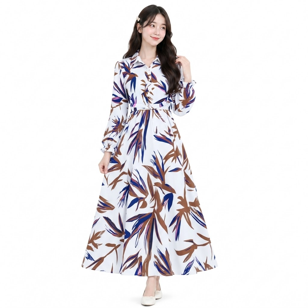 Mierdan Womens Casual Puffy Long Sleeve Dress - 6561
