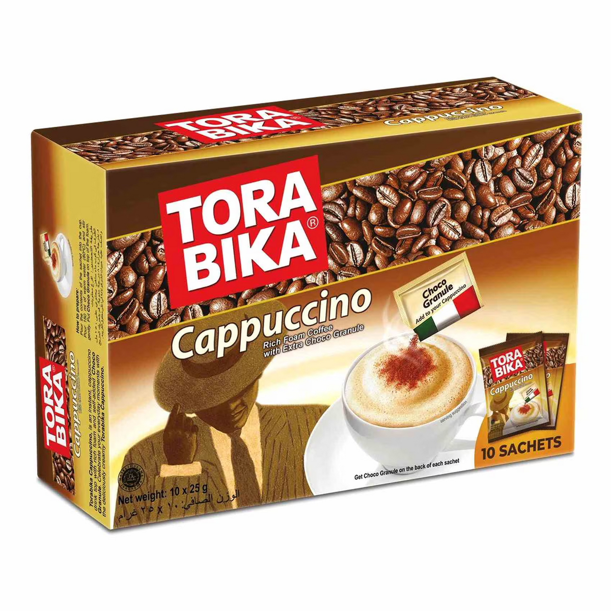 Tora Bika Cappuccino Rich Foam Coffee Box - 10 × 25g