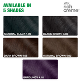 Godrej Rich Creme Hair Color Dark Brown 4.06 - 20g + 20ml
