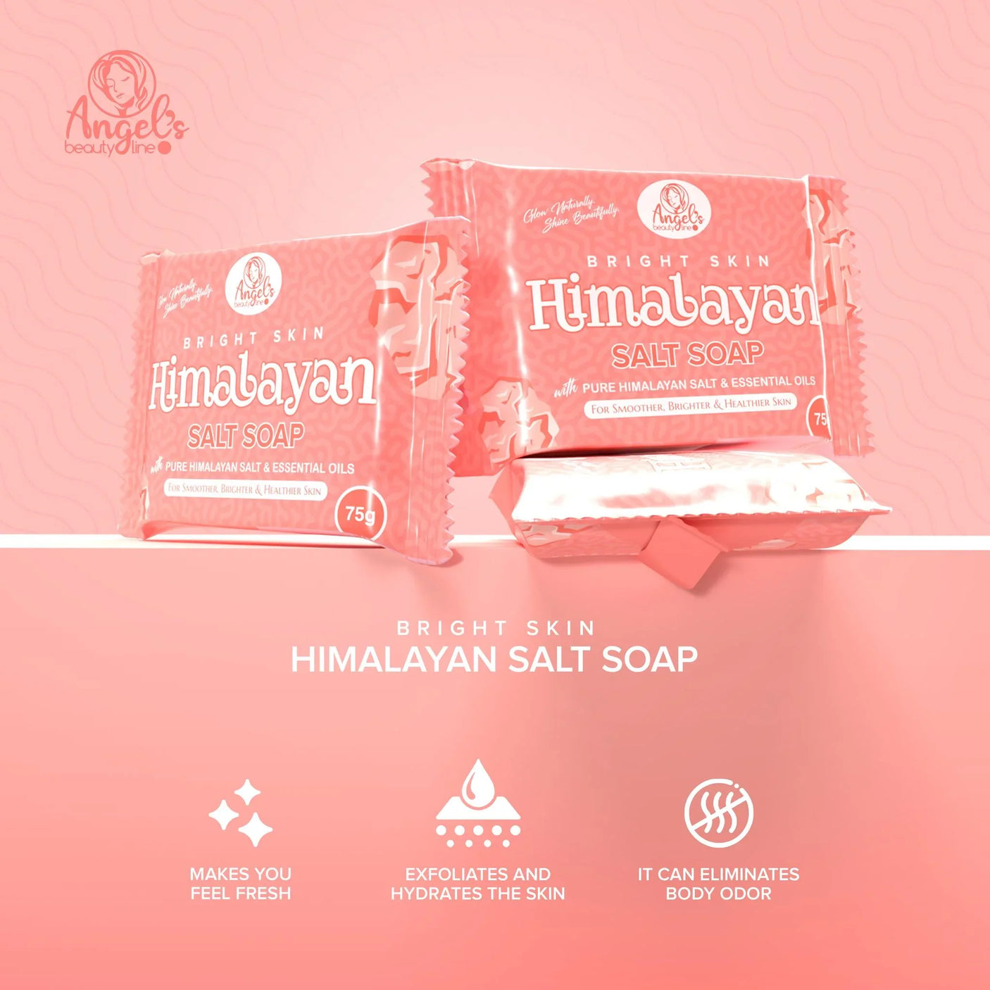 Angel’s Beautyline Bright Skin Himalayan Salt Soap - 75g (Pack of 5)