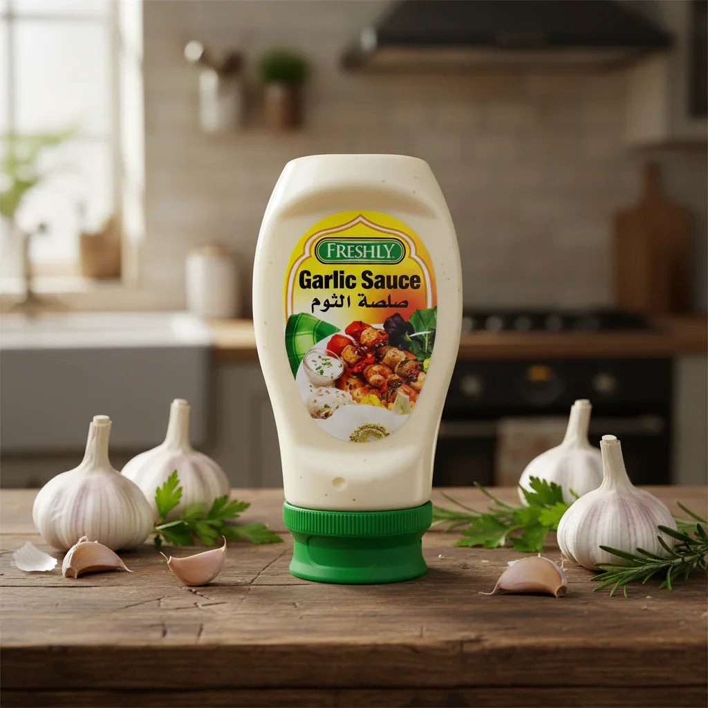 Freshly Garlic Sauce Enhances Savory Dishes - 340ml