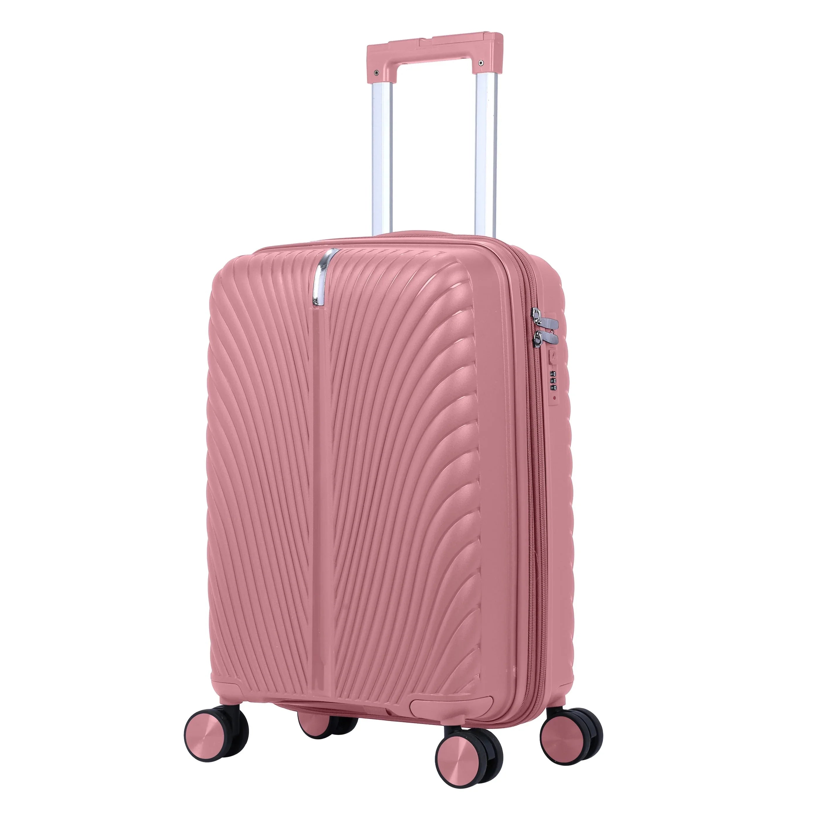 American Flyer Luggage Bag 20 Inch Cabin Size Luggage Trolly - Rose Gold