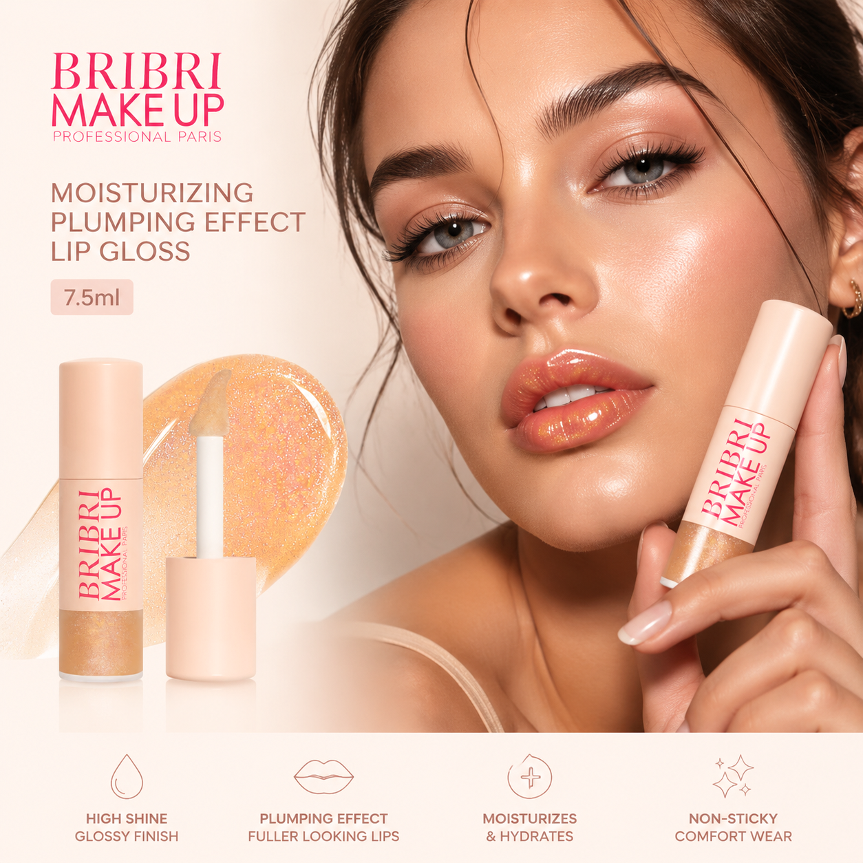 Bribri Moisturizing Plumping Effect Lip Gloss - 7.5ml