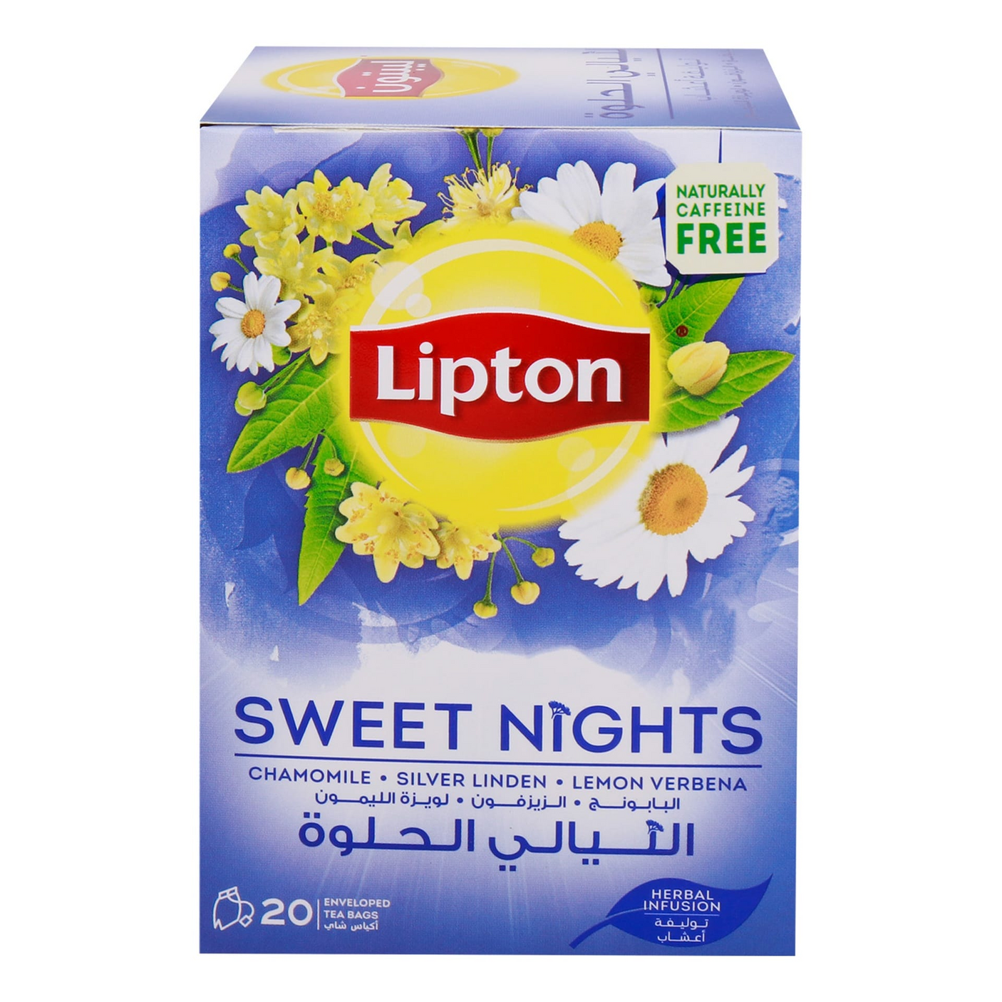 Lipton Sweet Nights Herbal Infusion Tea - 20 Bags × 1.5g (30g)