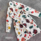 Long Sleeves Comfortable Flannel Bathrobe Coral Fleece