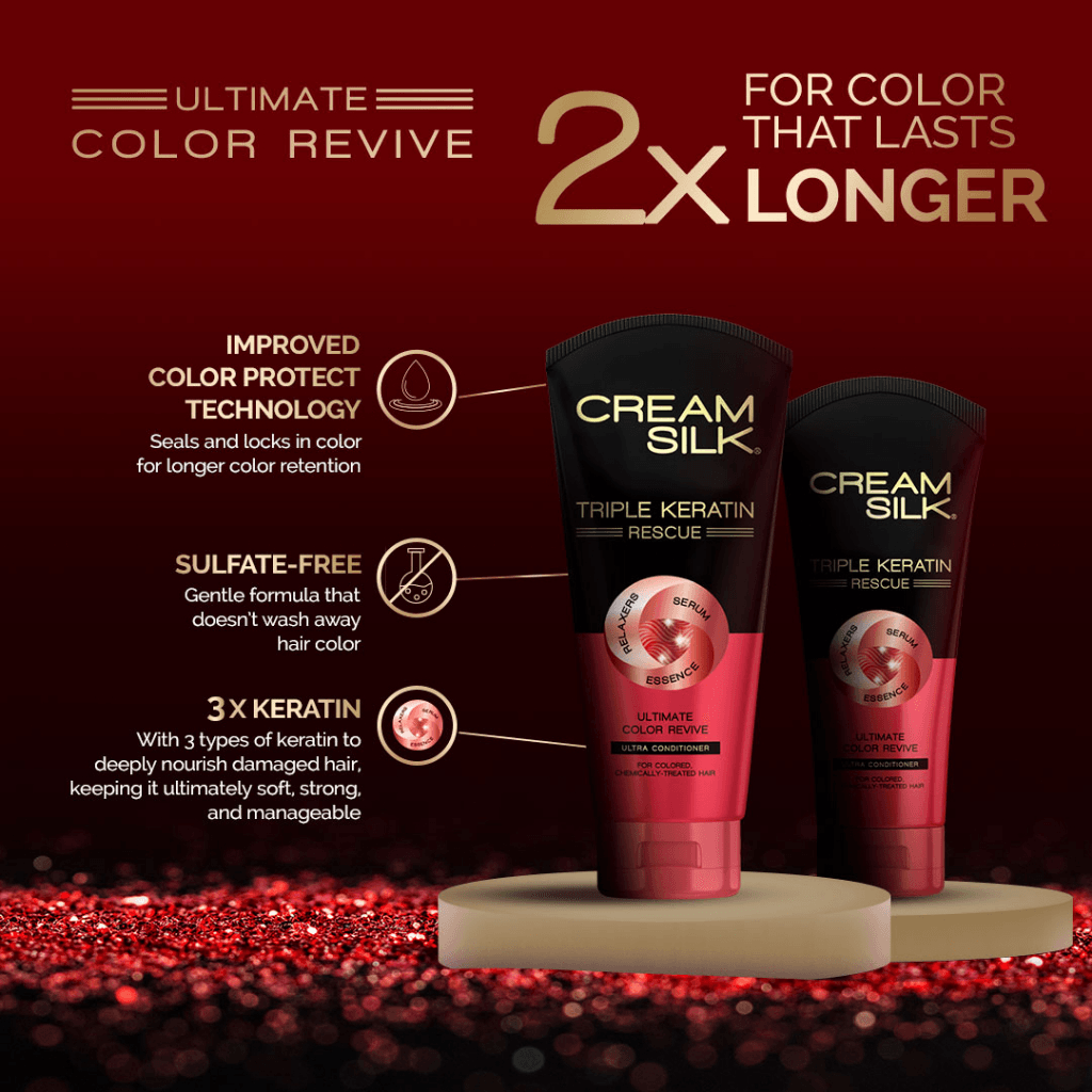 Cream silk Triple Keratin Rescue Ultimate Color Revive 150ml