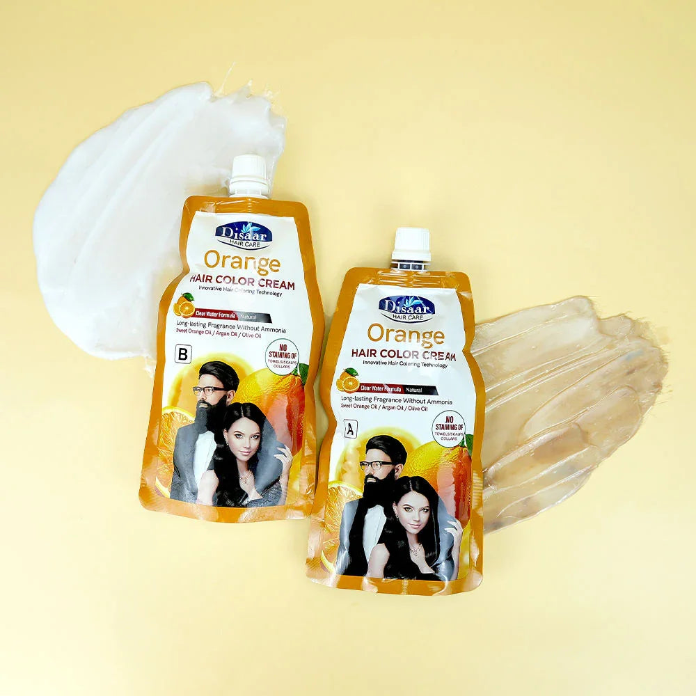 Disaar Orange Hair Color Cream Natural Brown - 500ml+500ml