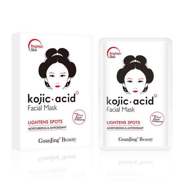Guanjing Beauty Brighten Skin Kojic Acid Facial Mask - 25ml × 5Pcs