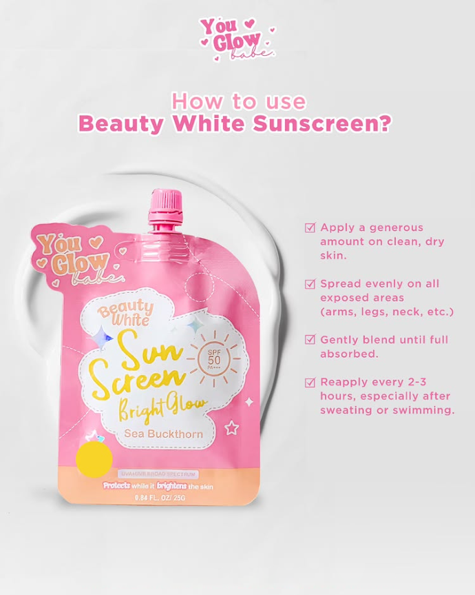 You Glow Babe Beauty White Sunscreen SPF50 PA+++ - 25g