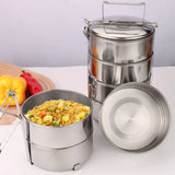 Portable Stainless Steel 4 Layer Food Carrier Set