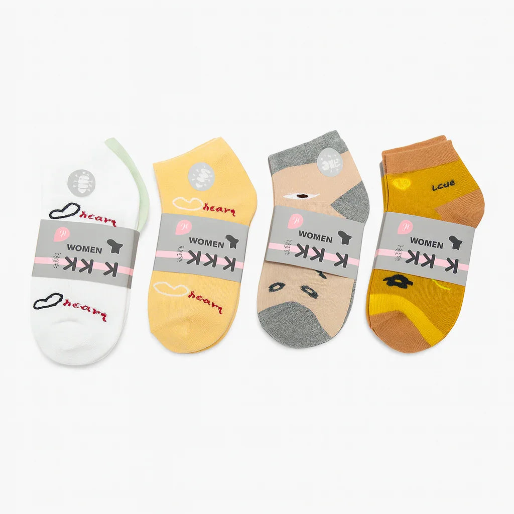 Soft Ribbed Ankle Socks - 3 Pairs D-151-15