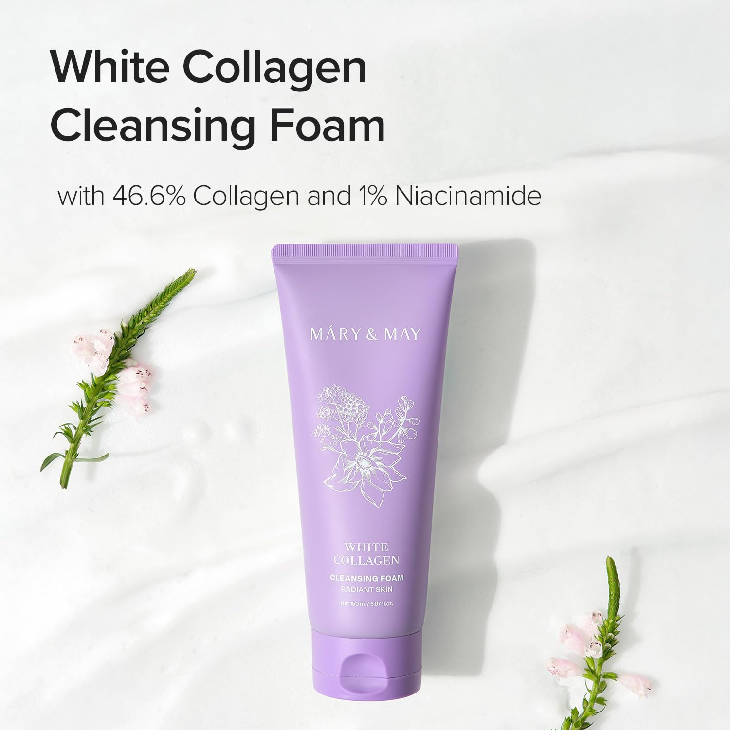 Mary & May White Collagen Cleansing Foam - 150ml