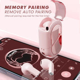 Love Heart Design Wireless Earbuds - 01