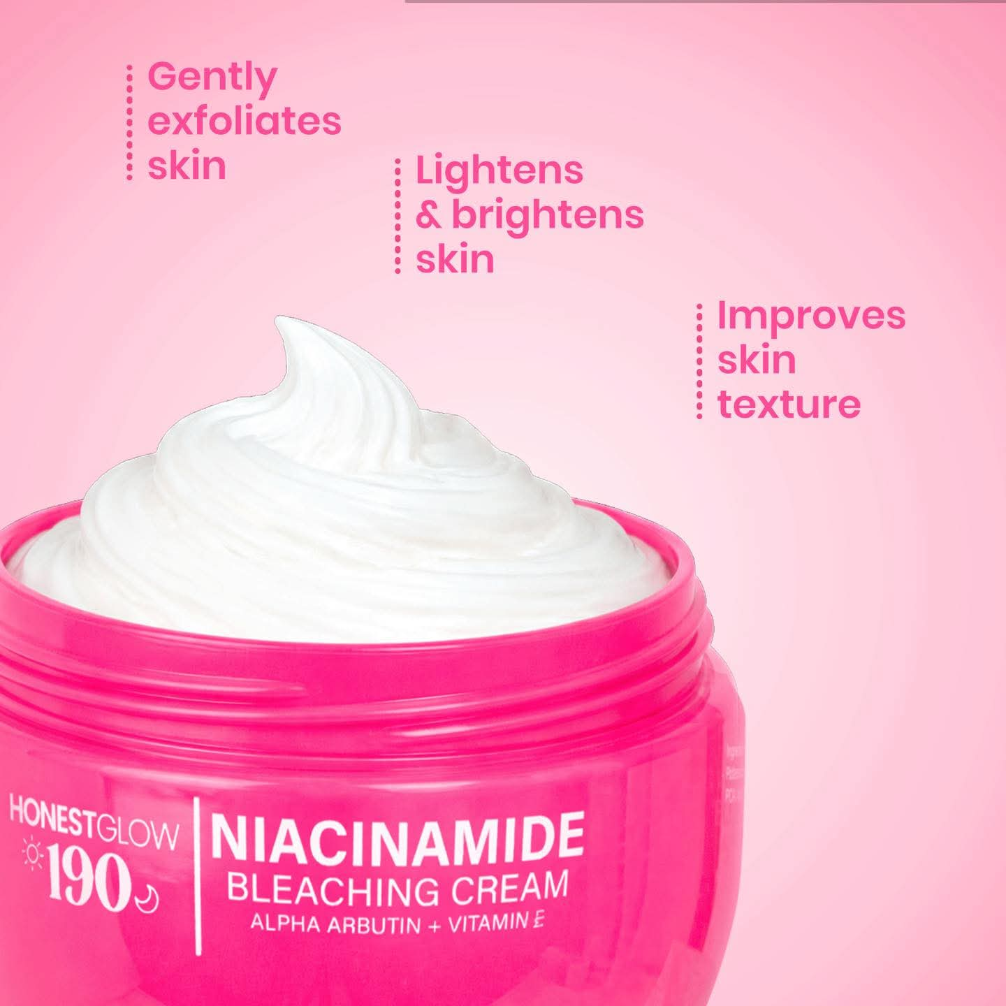 Honest Glow Niacinamide Bleaching Cream - 250g