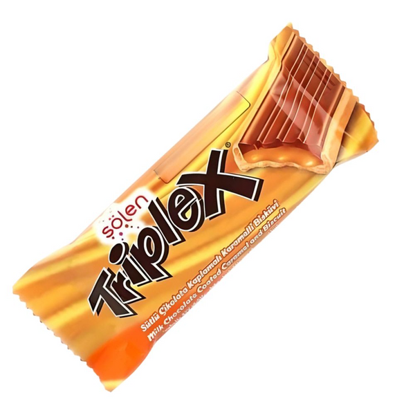 Solen Triplex Milk Chocolate Coated Caramel & Biscuit - 20g