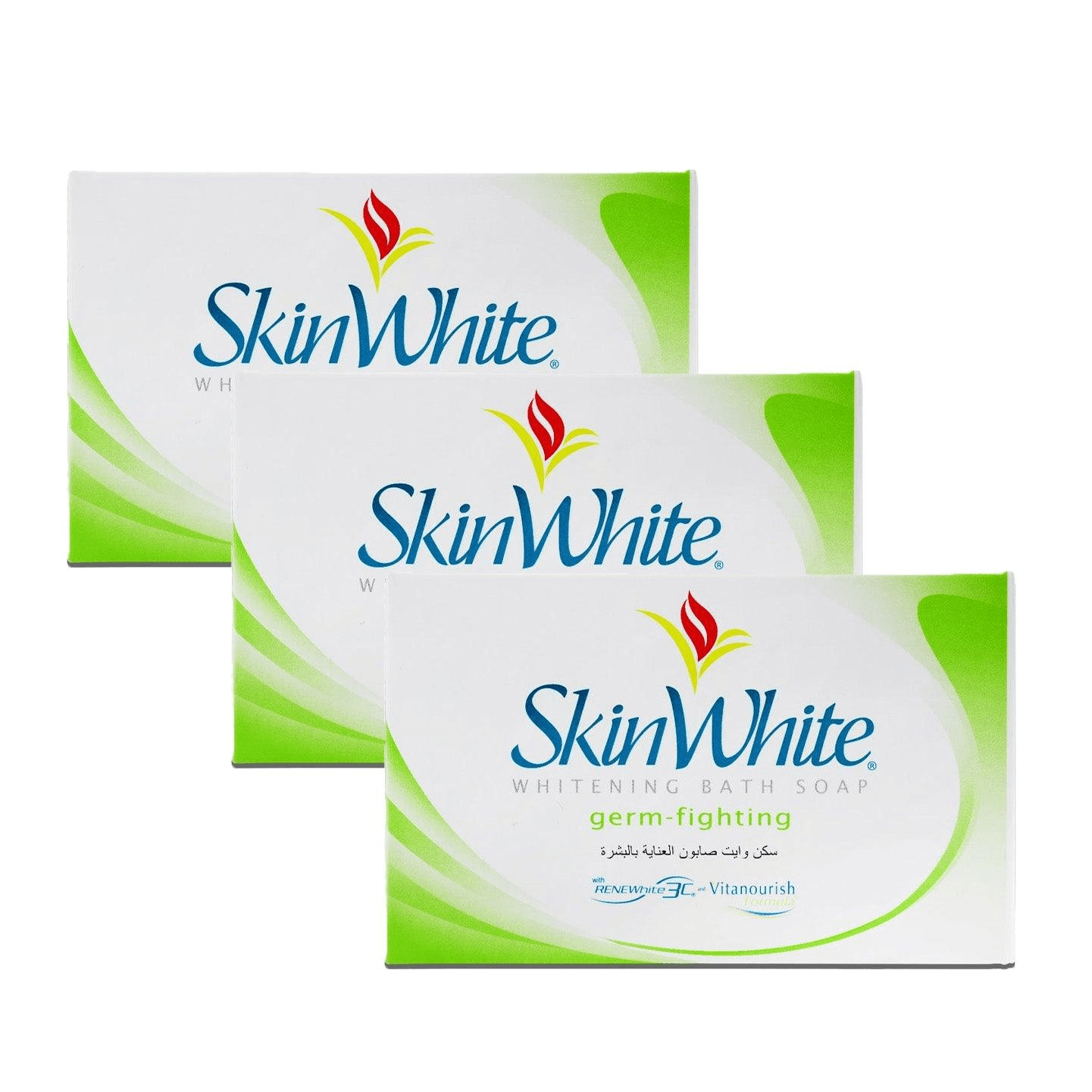 SkinWhite Brightening Bath Soap Germ Fighting - 135g (2+1) Free